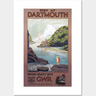 Dartmouth, Devon - GWR - Vintage Railway Travel Poster - 1930s Posters and Art